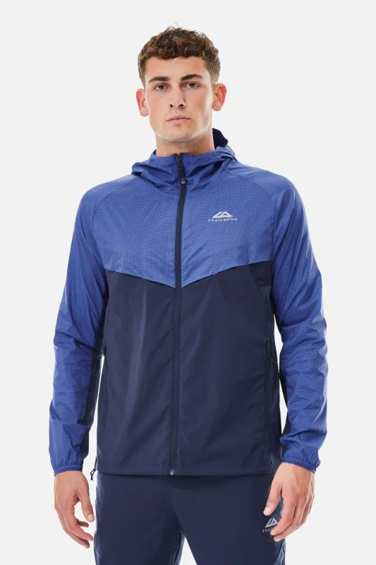 Rapid Grid 2.0 Windbreaker - Navy Blue/Twilight Haze sold by Trailberg