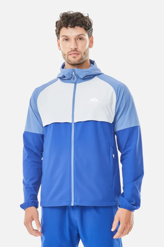 Vista Windbreaker - Space Blue/Blue Essence/Pixel Grey sold by Trailberg