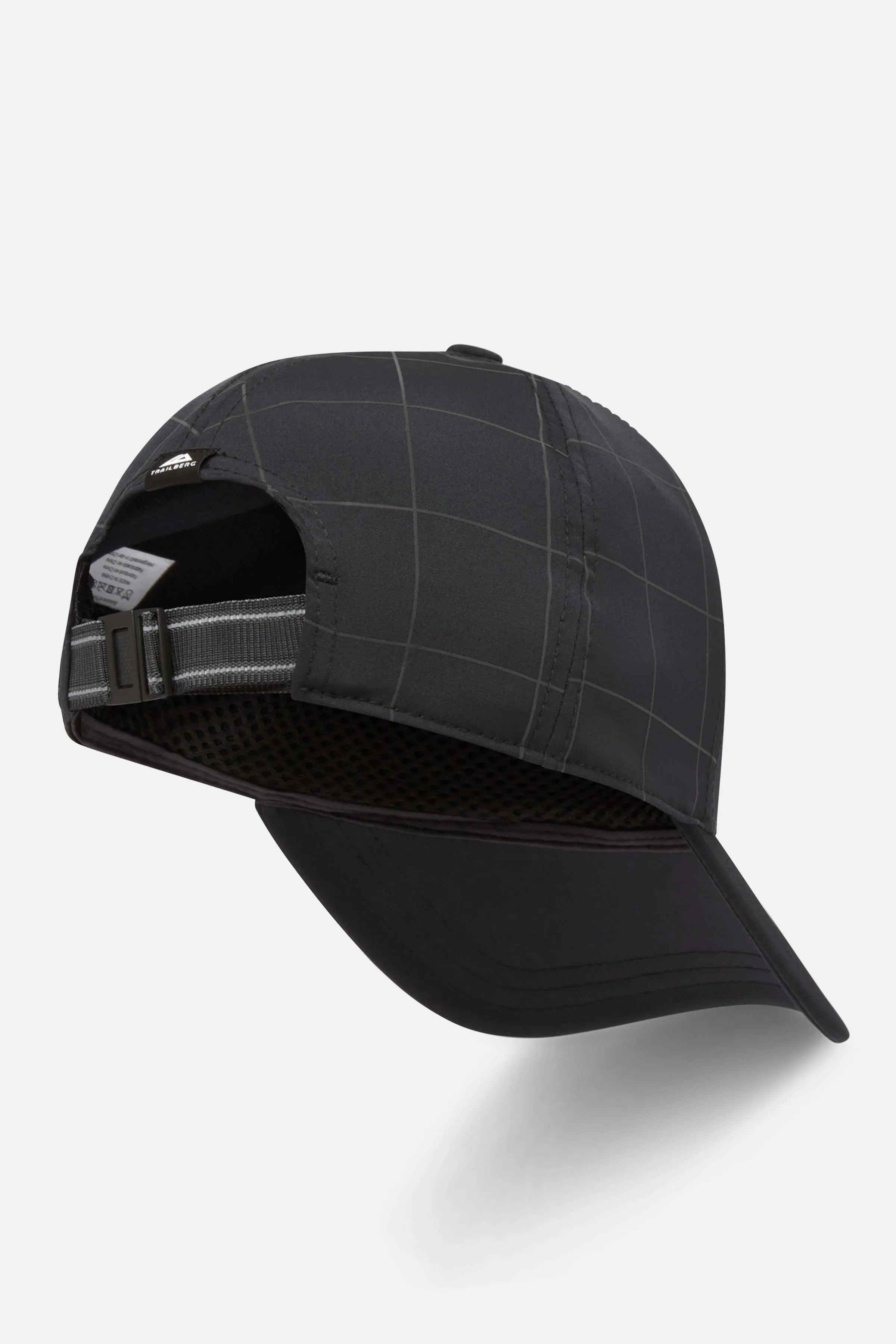 Reflective Grid 6 Panel Cap - Black sold by Trailberg product image thumbnail 4