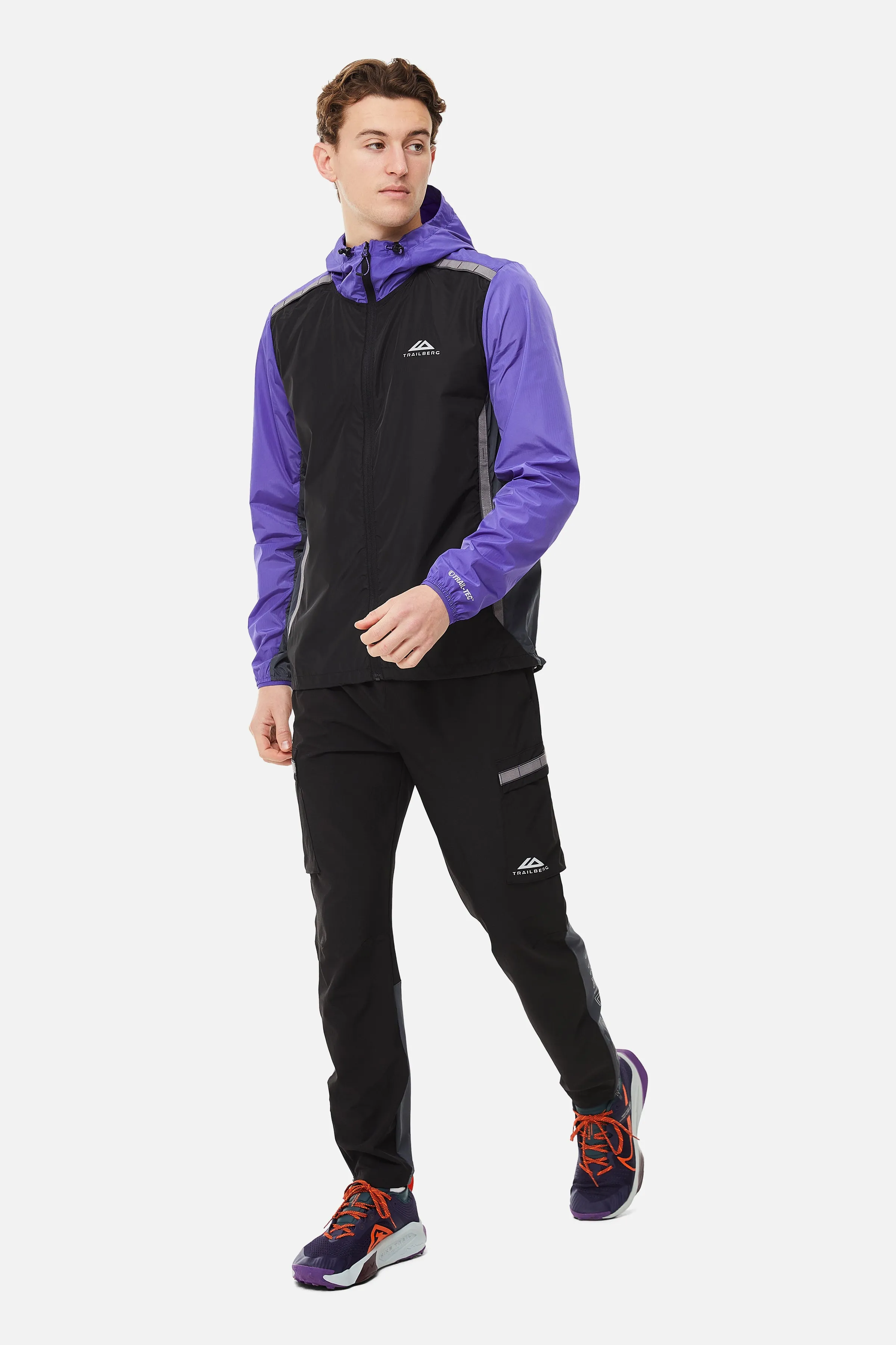 SS25 Triathlon Tracksuit - Black/Grey/Purple sold by Trailberg product image thumbnail 3