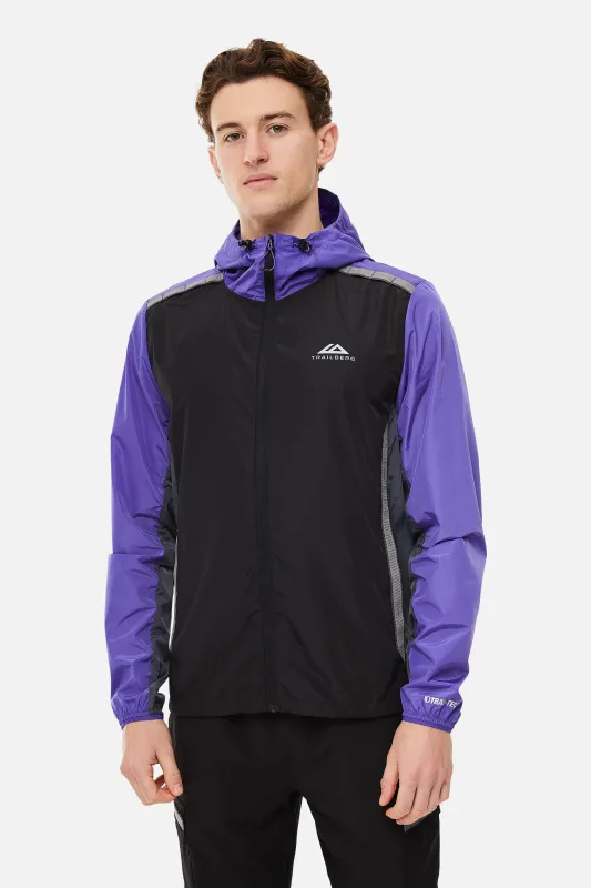 SS25 Triathlon Windbreaker - Black/Grey/Purple sold by Trailberg