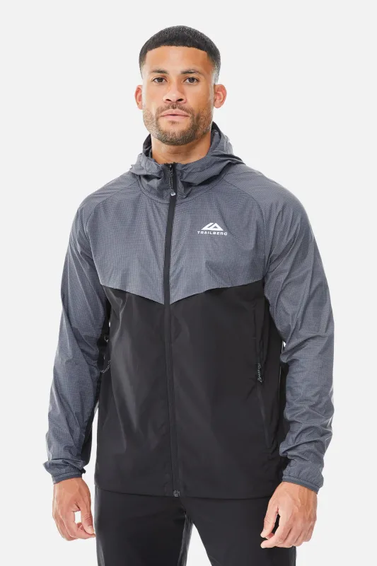 Rapid Grid 2.0 Windbreaker - Black/Volcano Grey sold by Trailberg