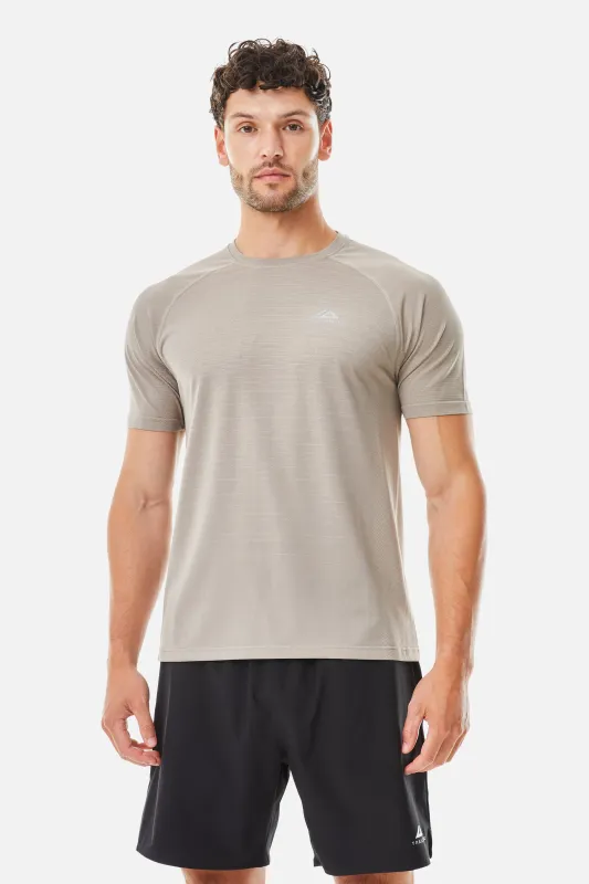 Form Seamless Tee - Pale Taupe/Dune White sold by Trailberg