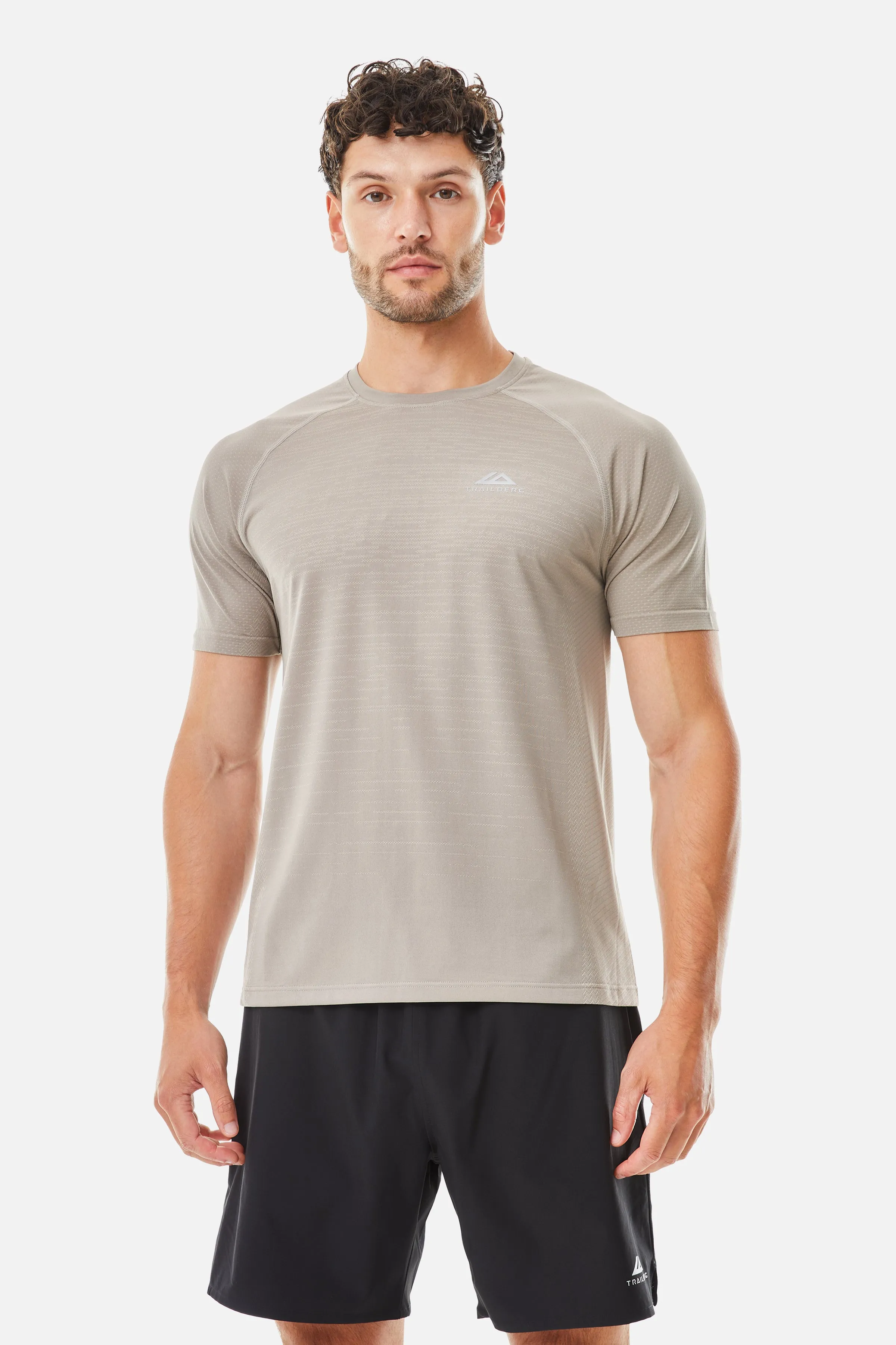 Form Seamless Tee - Pale Taupe/Dune White sold by Trailberg