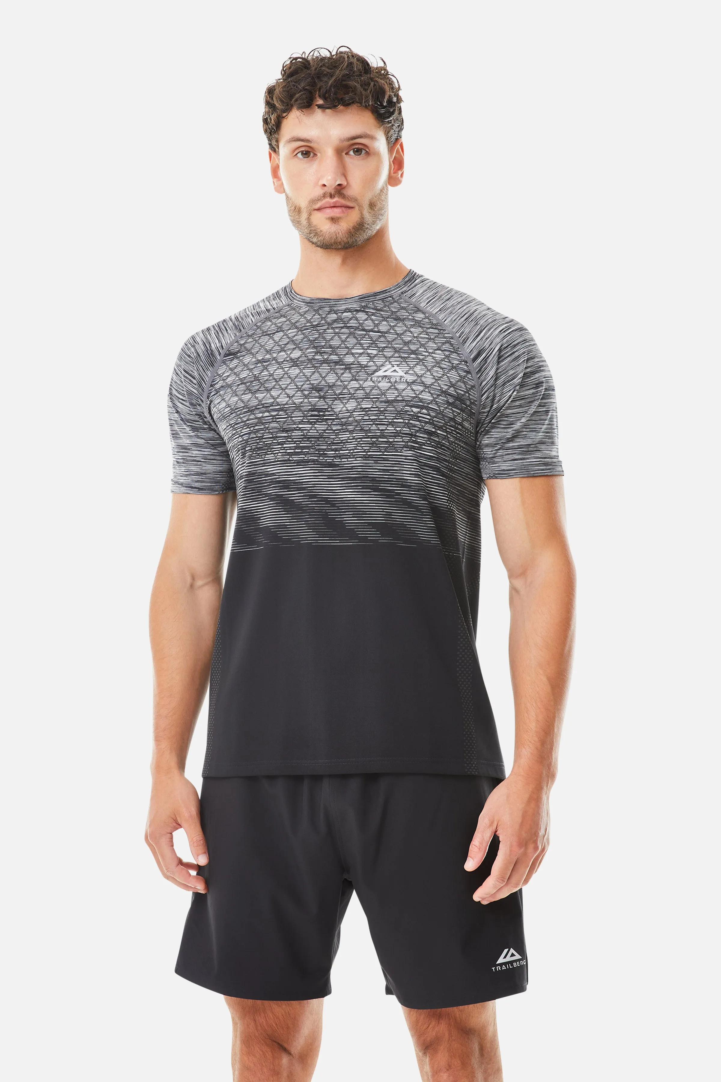 Stride Seamless Tee - Moon Grey/Urban Smoke/Black/White sold by Trailberg