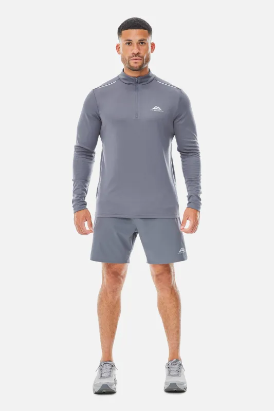 Focus Essentials 2.0 1/4 Zip Twinset - Storm Grey sold by Trailberg