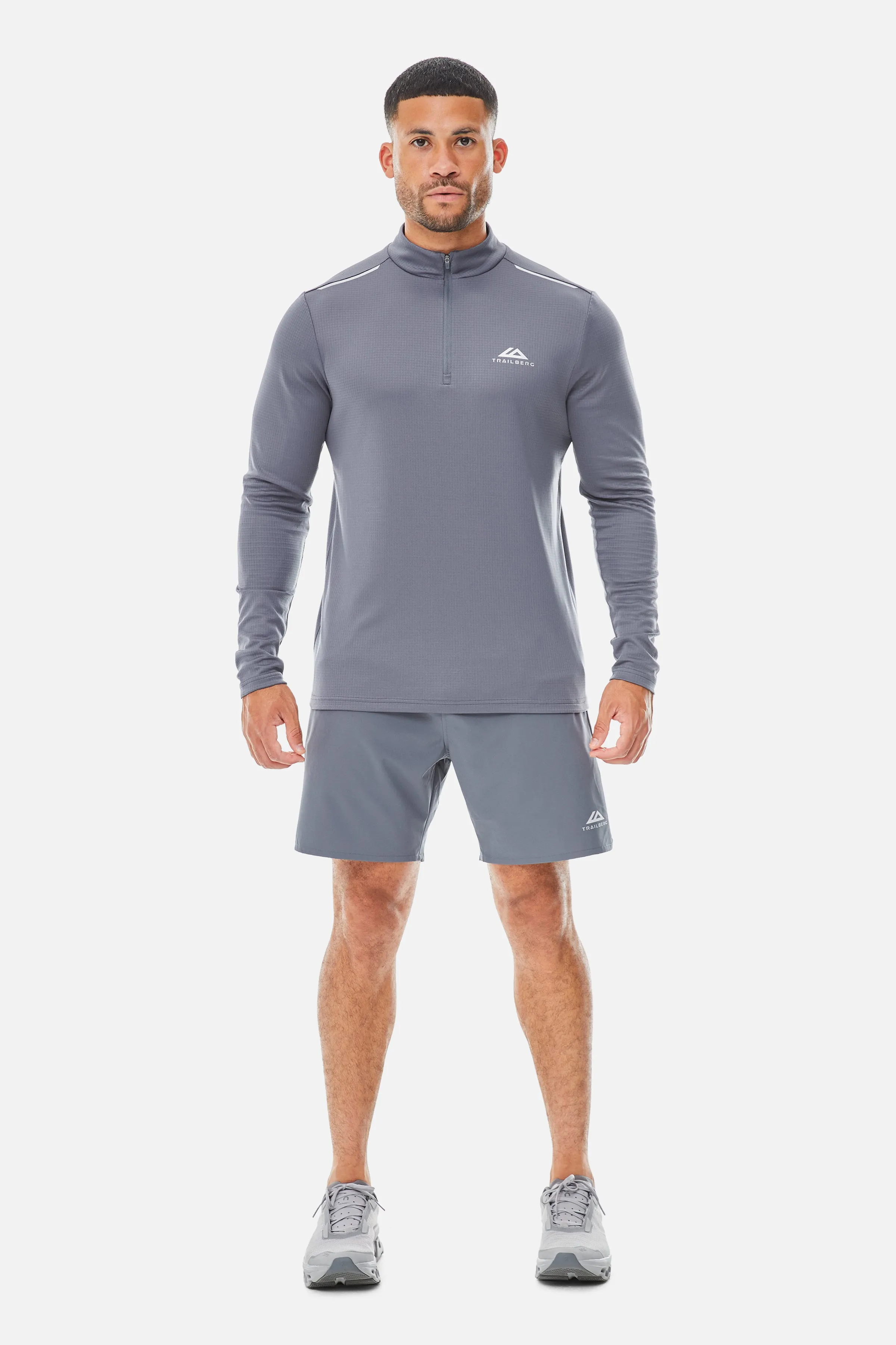Focus Essentials 2.0 1/4 Zip Twinset - Storm Grey sold by Trailberg
