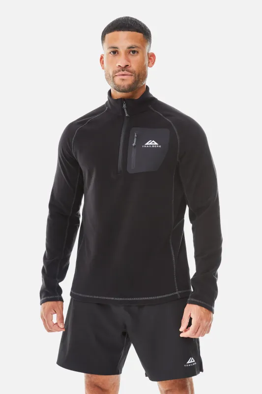 Radius Quarter Zip Fleece - Black sold by Trailberg