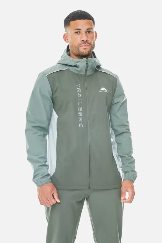 AW25 Triathlon Windbreaker - Dark Fern/Pine Dust/Frosted Leaf sold by Trailberg