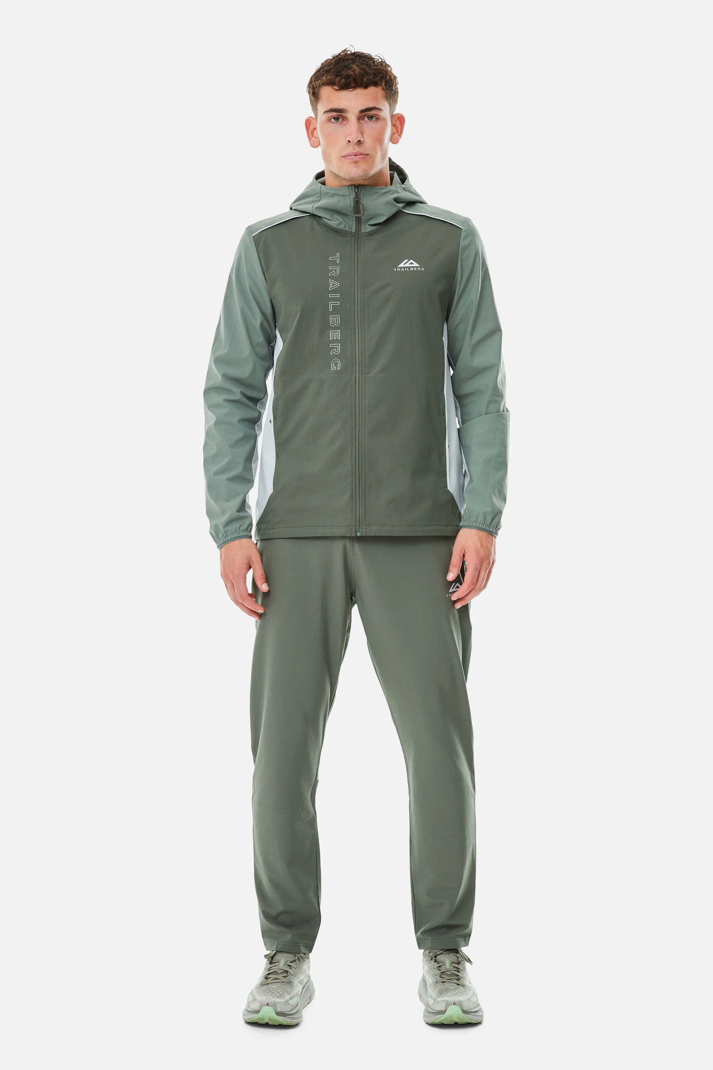 AW25 Triathlon Tracksuit - Pine Dust/Dark Fern sold by Trailberg