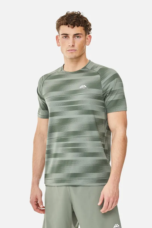 Dimension 2.0 Tee - Pine Dust/Dark Fern sold by Trailberg