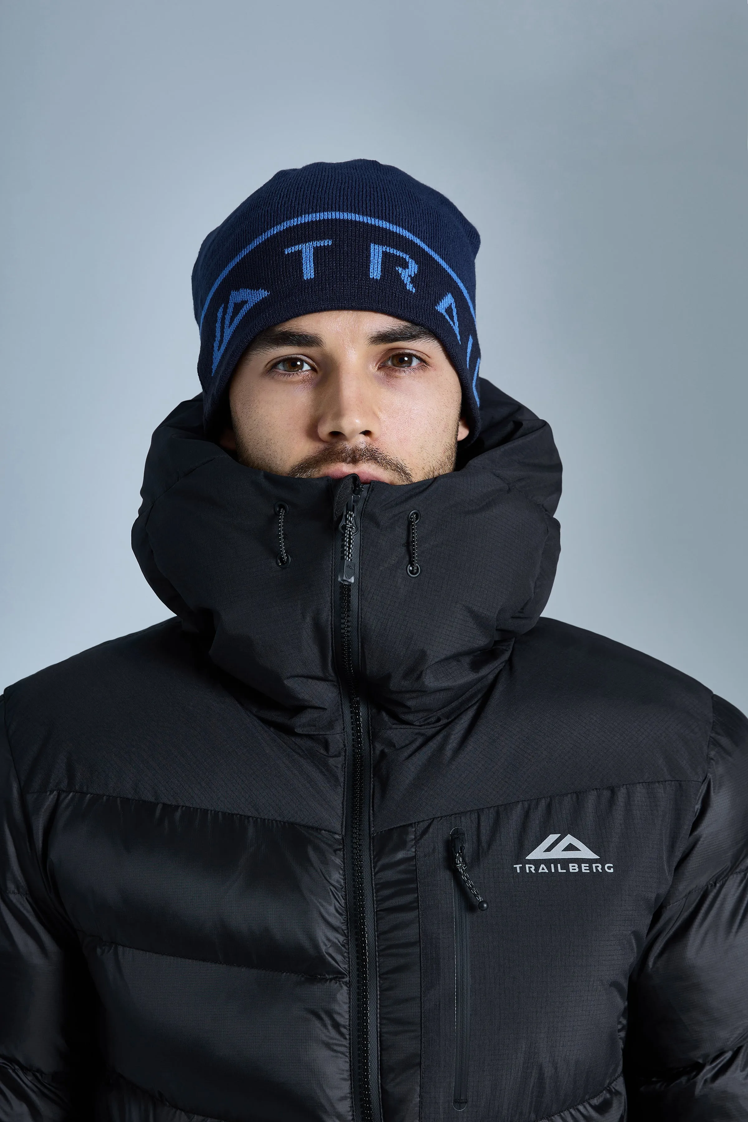 Flint Beanie Hat - Navy Blue/Deep Ocean/Lakeside Blue sold by Trailberg product image thumbnail 3