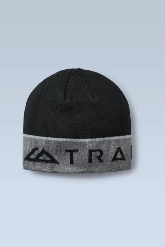 Flint Beanie Hat - Black/Volcano Grey/Moon Grey sold by Trailberg