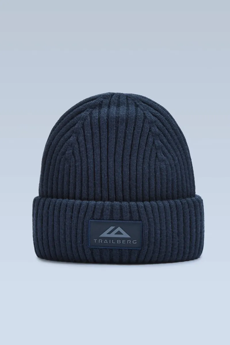 Overland Beanie Hat - Deep Ocean/Breeze sold by Trailberg