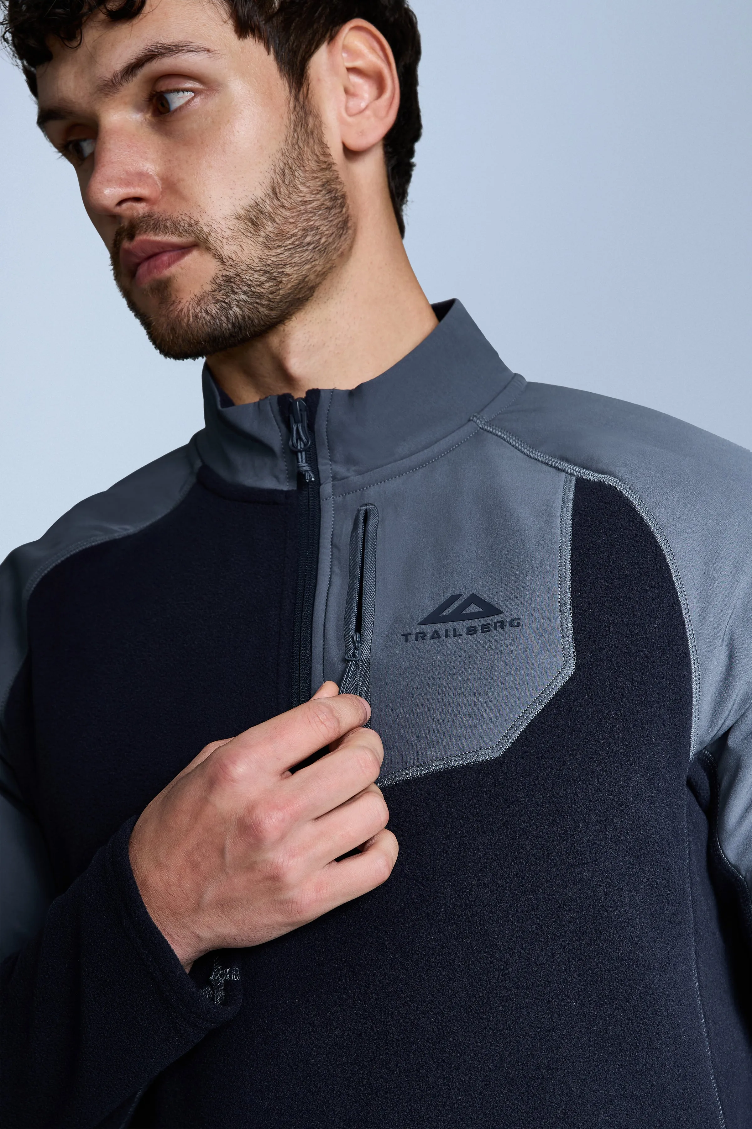 Sierra 1/4 Zip - Deep Ocean/Storm Grey sold by Trailberg product image thumbnail 2