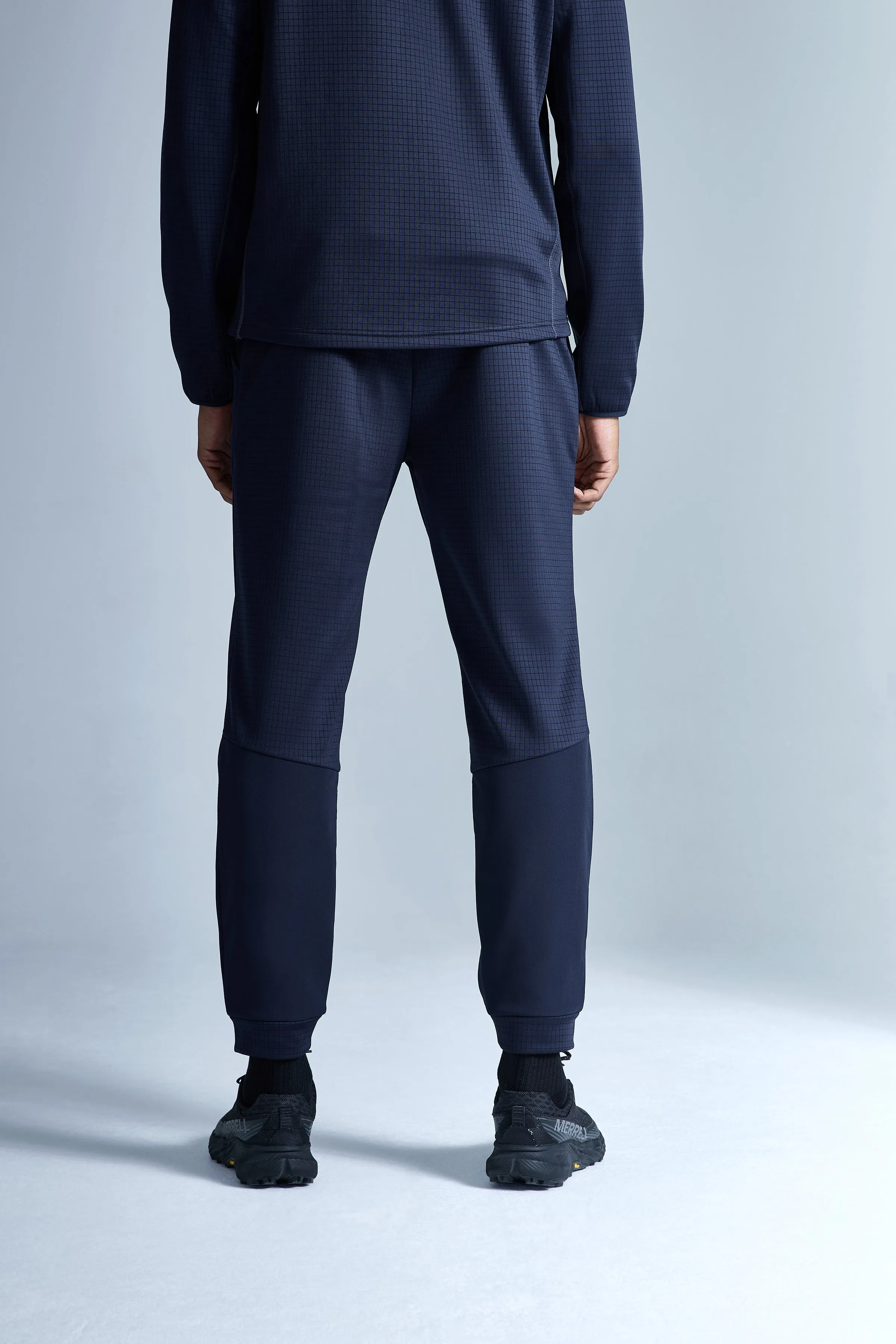 District Gridded Fleece Jogger - Deep Ocean/Storm Grey sold by Trailberg product image thumbnail 5