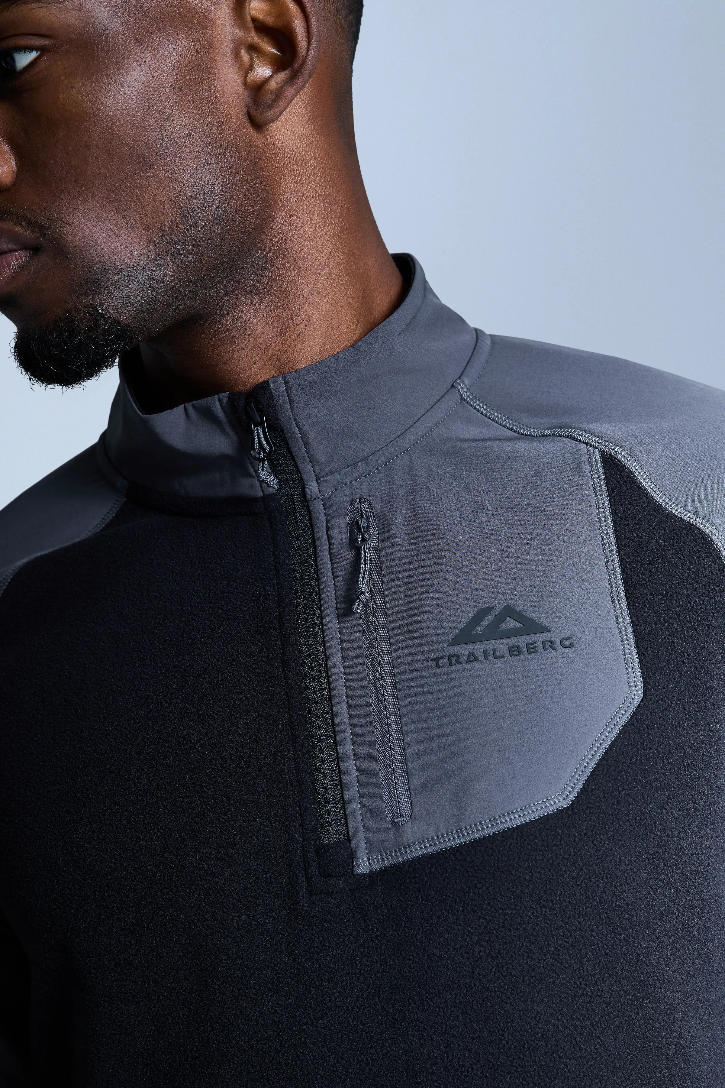 Sierra 1/4 Zip - Black/Asphalt sold by Trailberg product image thumbnail 2