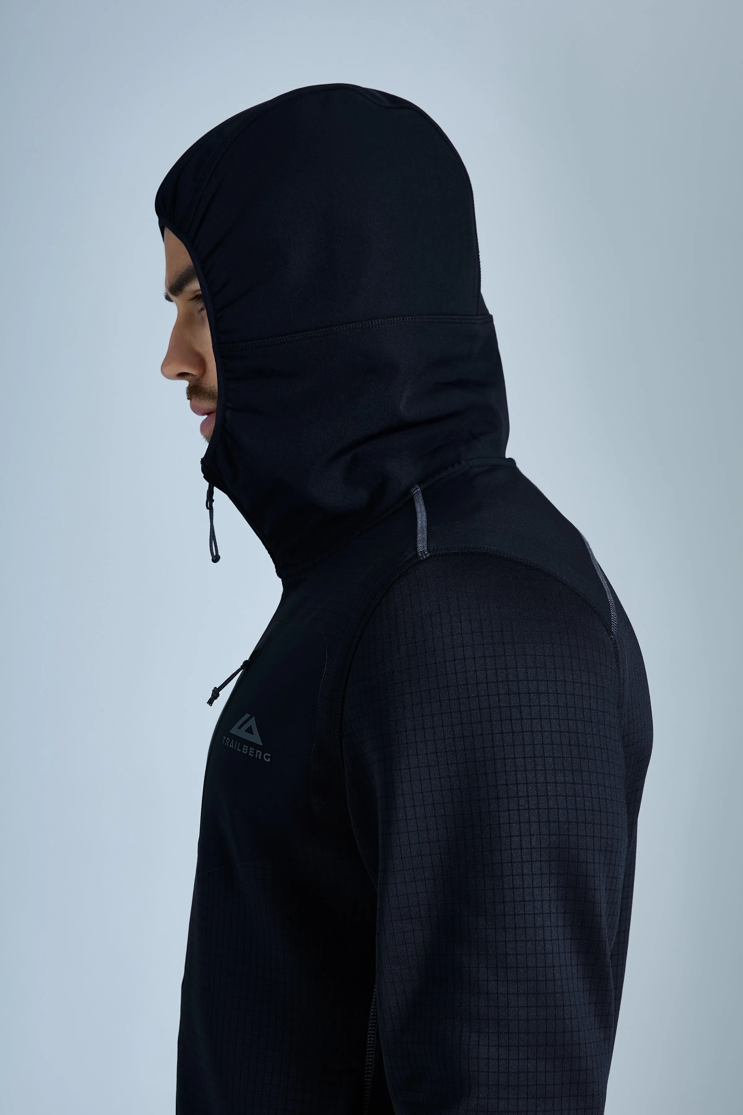 District Gridded Fleece Tracksuit - Black/Volcano Grey sold by Trailberg product image thumbnail 5
