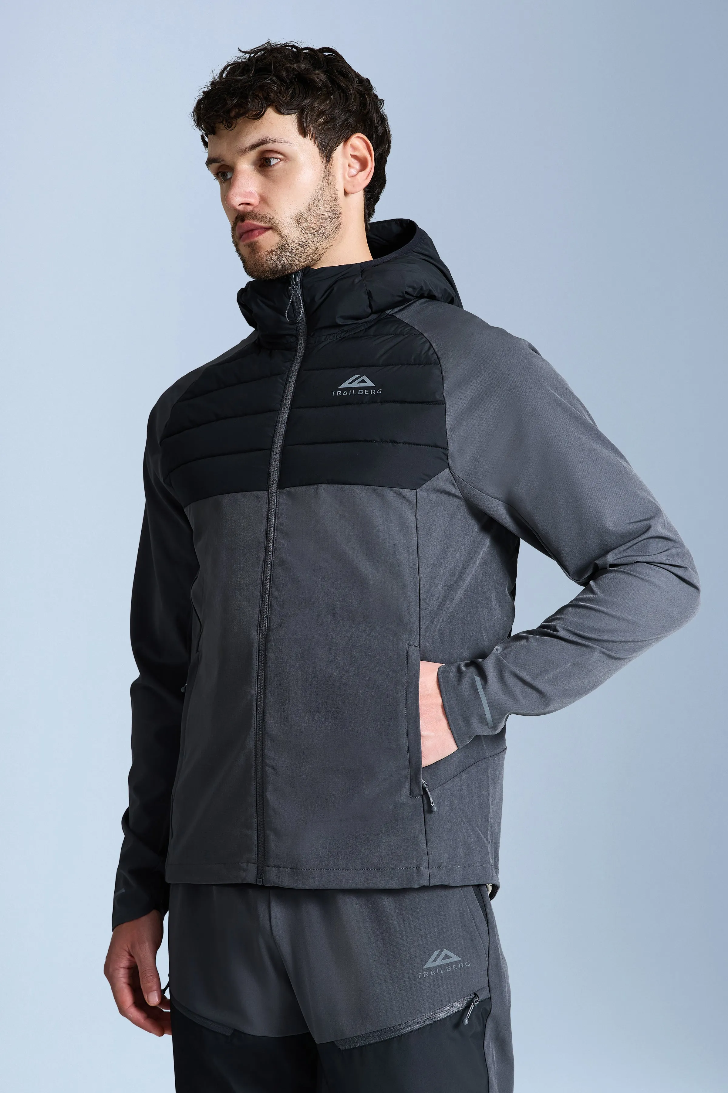 Rhine 2.0 Hybrid Jacket - Volcano Grey/Black sold by Trailberg product image thumbnail 2