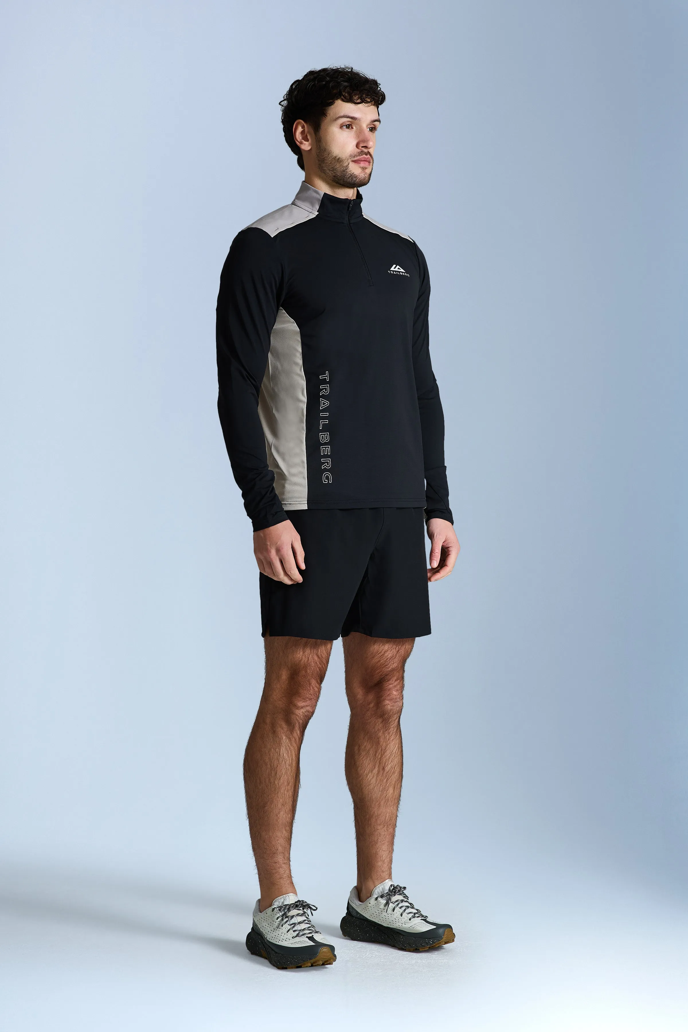 AW25 Triathlon Essentials Quarter Zip Set - Black/Pale Taupe sold by Trailberg product image thumbnail 2