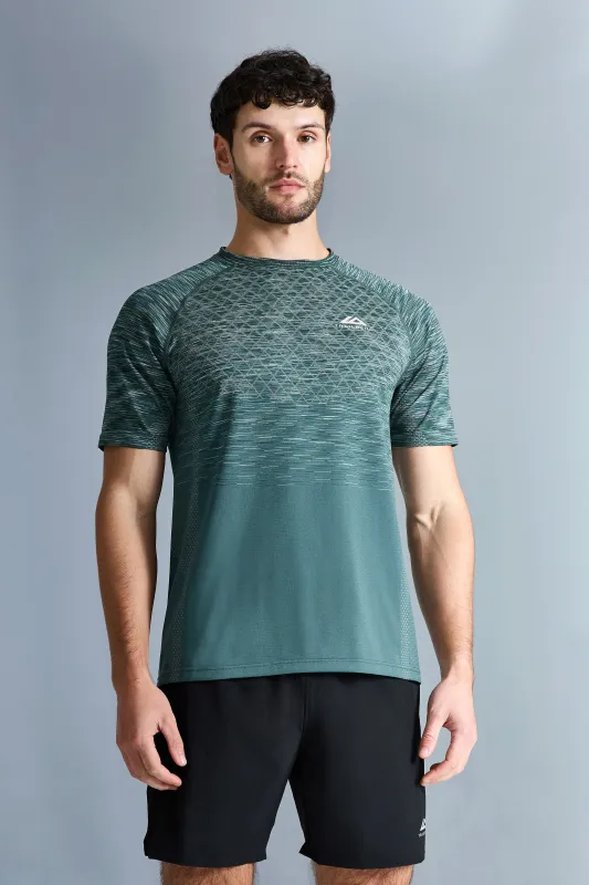 Stride Seamless Tee - Evergreen Mist/Moss Green/Pine Fern/Aloe Frost sold by Trailberg
