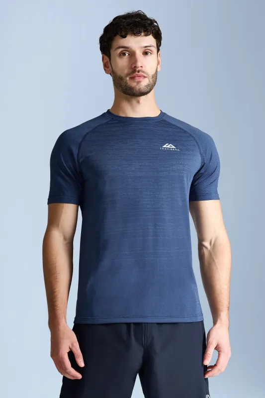 Form Seamless Tee - Aqua Eclipse/Amethyst Blue sold by Trailberg