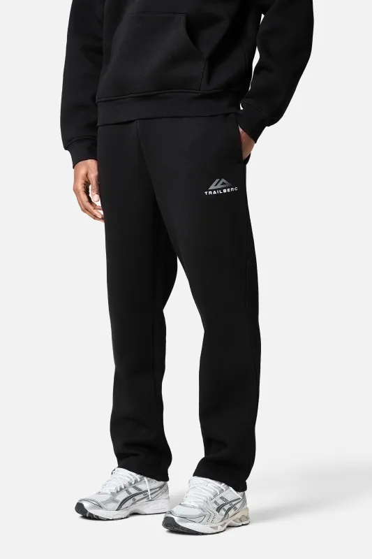 Fraction Straight Leg Jogger - Black sold by Trailberg
