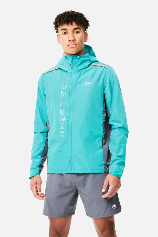 Triathlon Windbreaker - Turquoise/Mid Grey sold by Trailberg