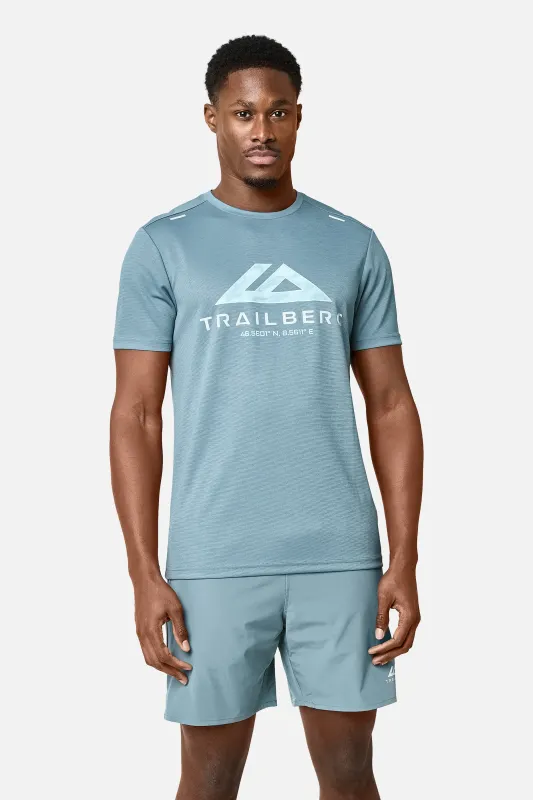 Blur Large Logo Tee - Frosted Denim made by Trailberg