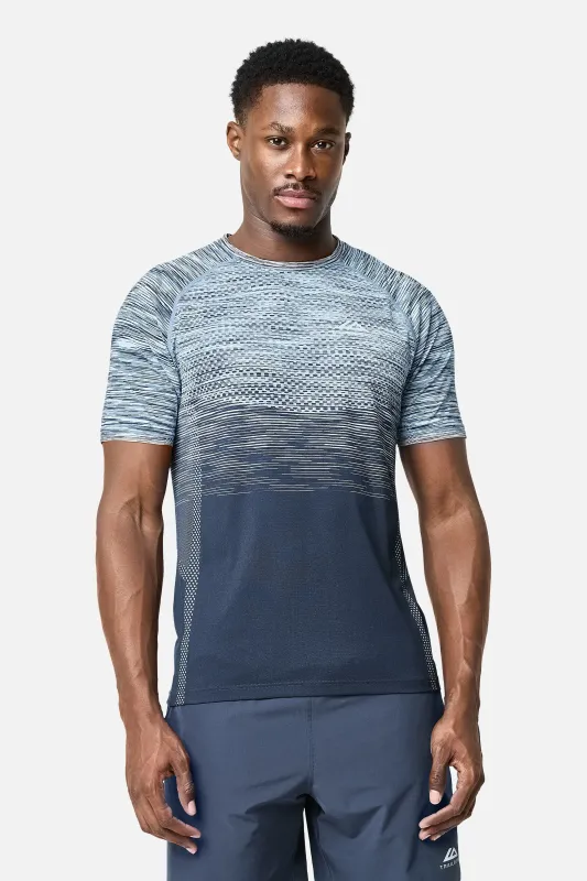 Apex Seamless Tee - Storm Blue/Steel Blue/Iceberg Blue/White sold by Trailberg