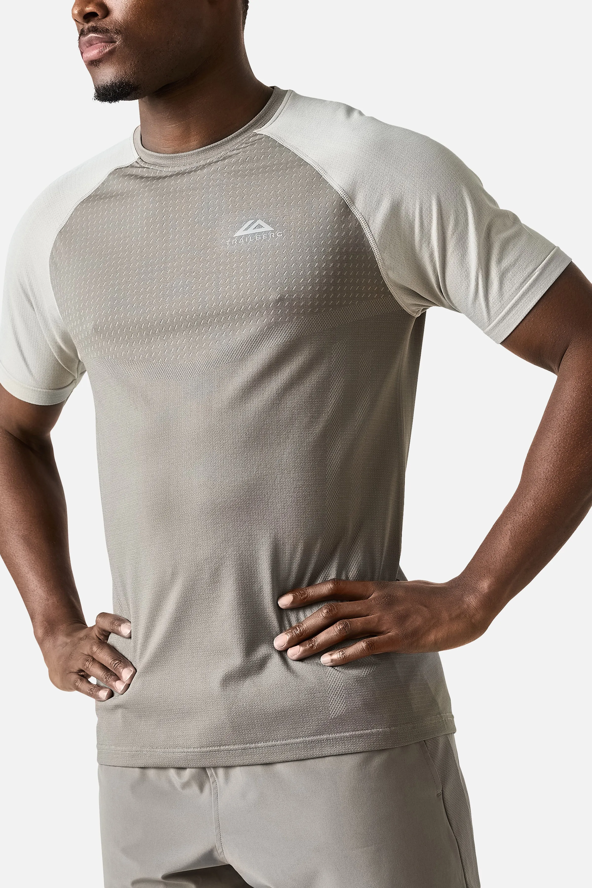 Rapid Dash Seamless Tee - Mocha/Pebblestone sold by Trailberg product image thumbnail 3