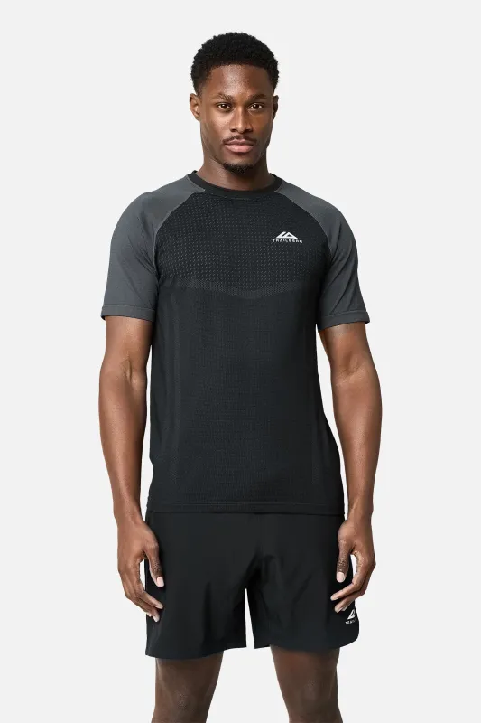 Rapid Dash Seamless Tee - Black/Volcano Grey sold by Trailberg