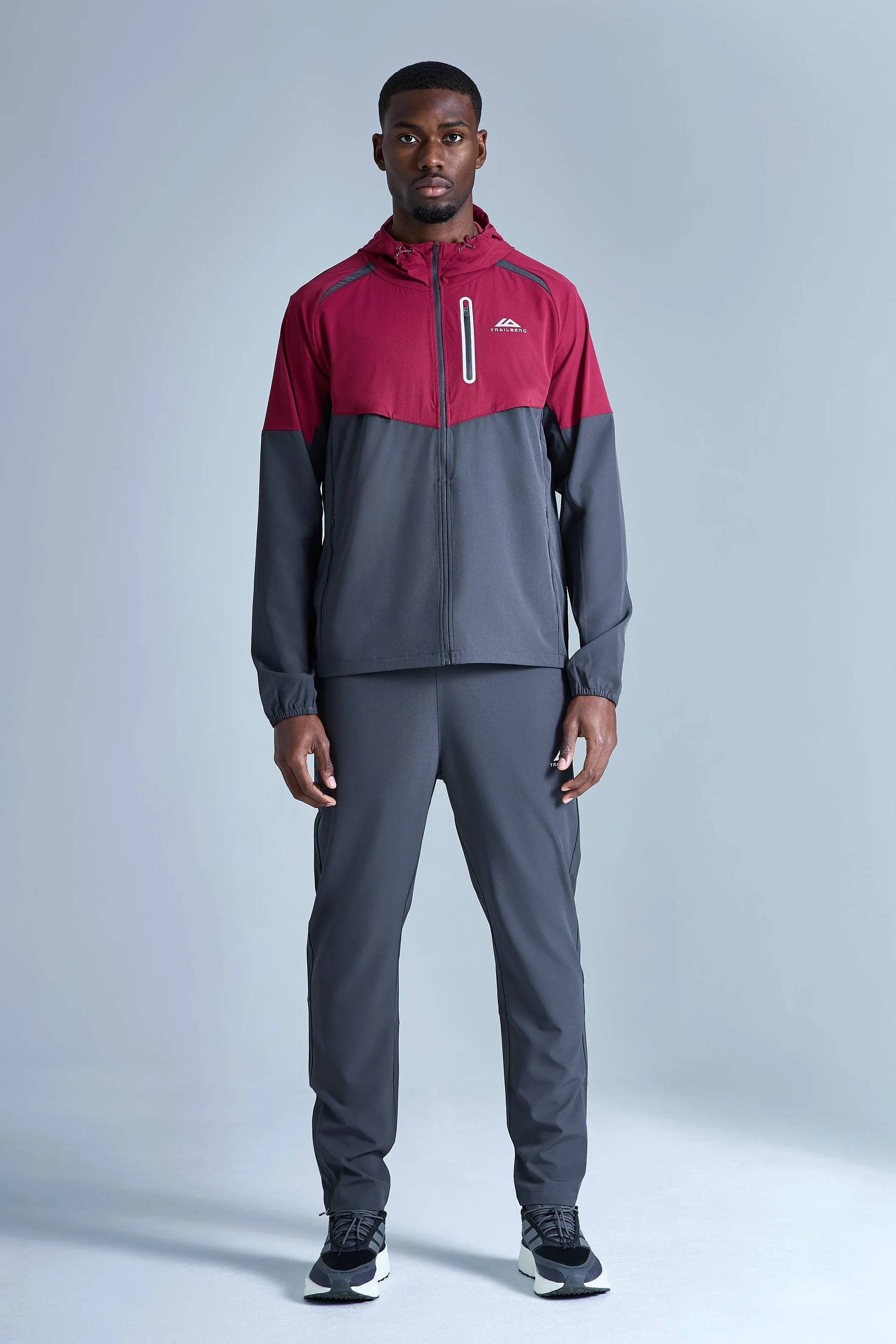 AW25 Cloud Tracksuit - Crimson Velvet/Volcano Grey sold by Trailberg