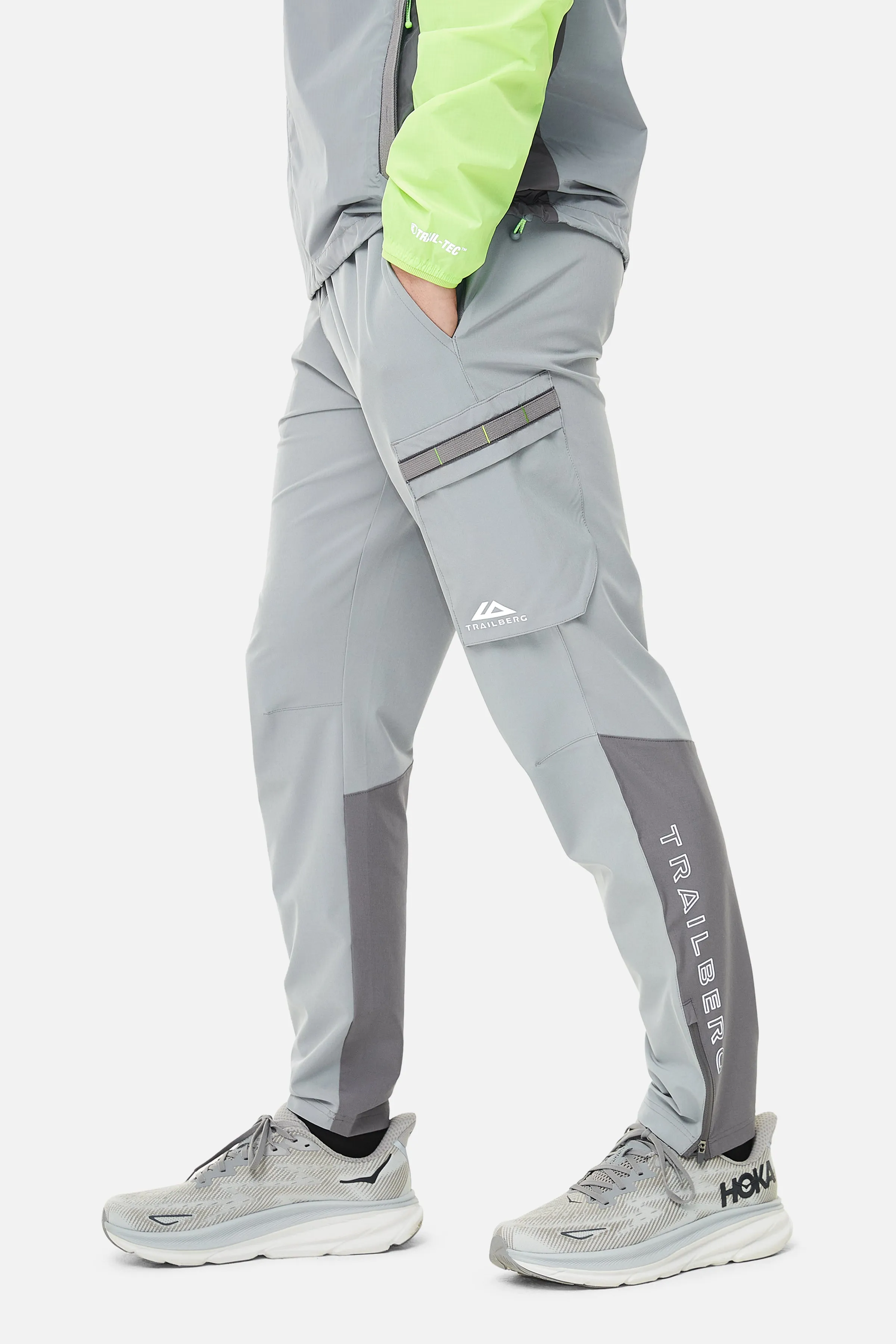 SS25 Triathlon Pant - Smoke Grey/Moon Grey/Neon Lime sold by Trailberg product image thumbnail 2