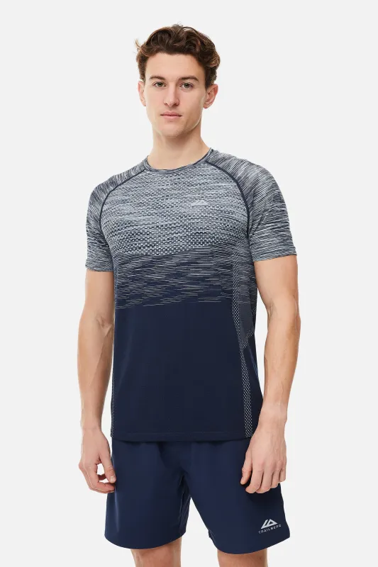 Apex Seamless Tee - Navy Blue made by Trailberg