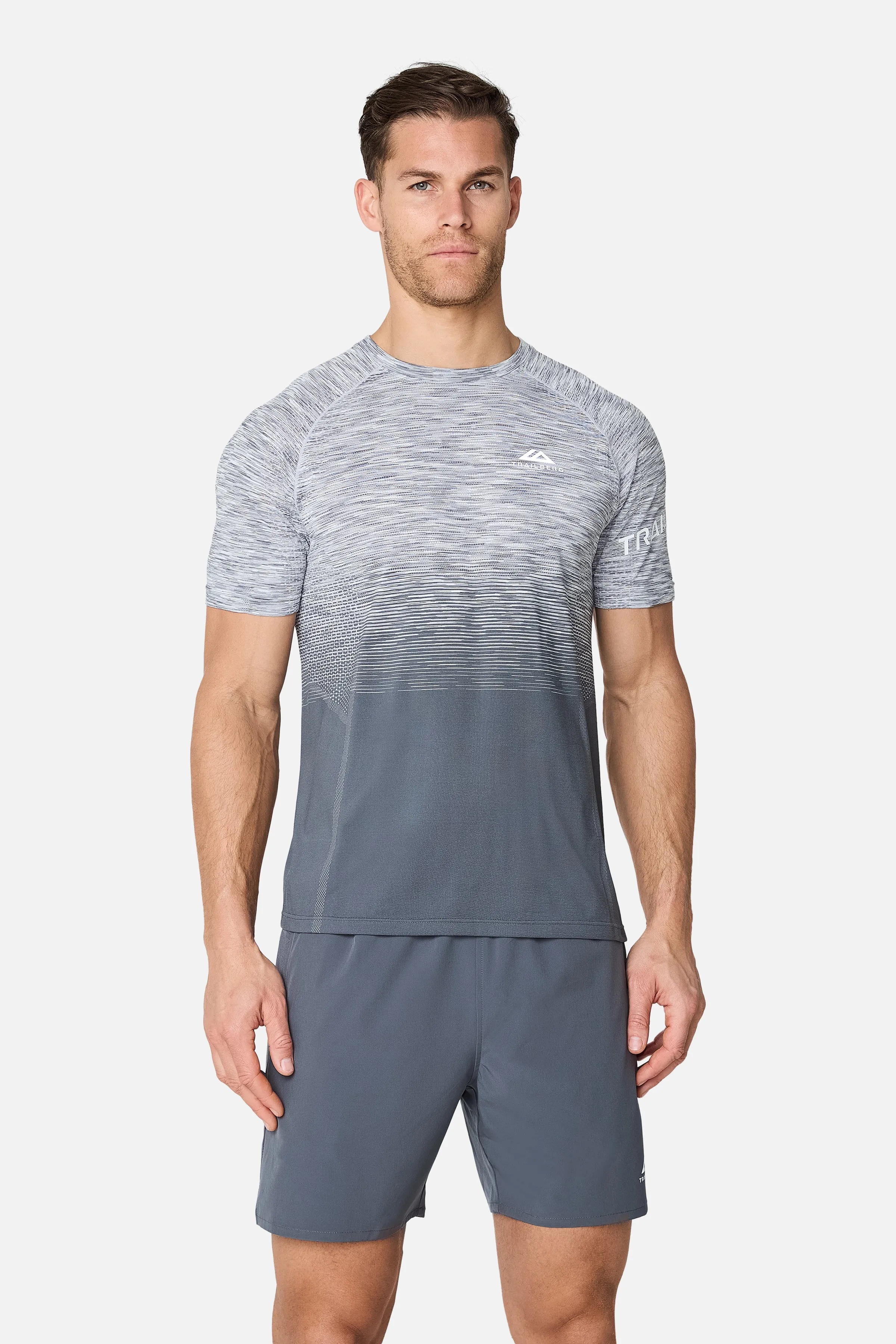 Arc Seamless Tee - Graphite Grey/Lunar Grey/White sold by Trailberg product image thumbnail 4
