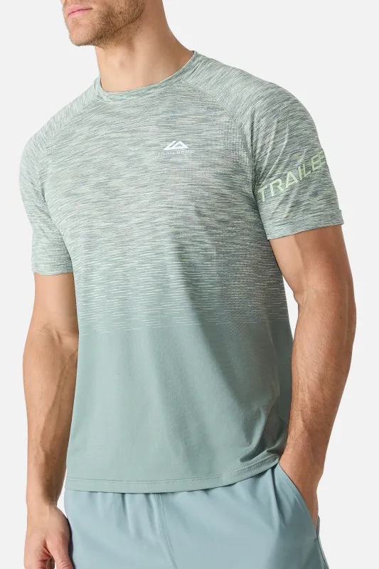 Arc Seamless Tee - Willow Green/Mossy Taupe/Fern Ash/Mint Green made by Trailberg