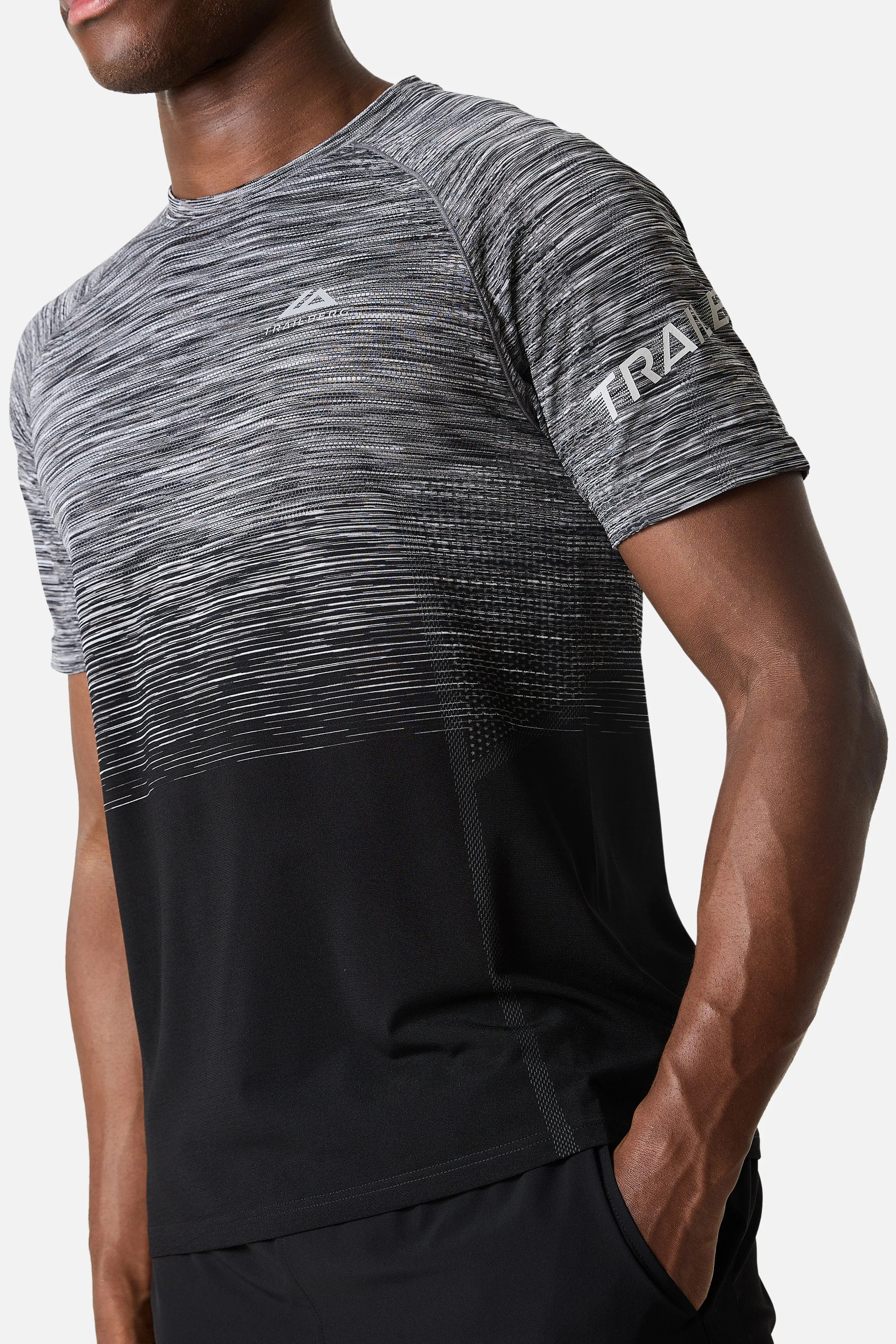 Arc Seamless Tee - Black/Moon Grey/Urban Smoke/White sold by Trailberg