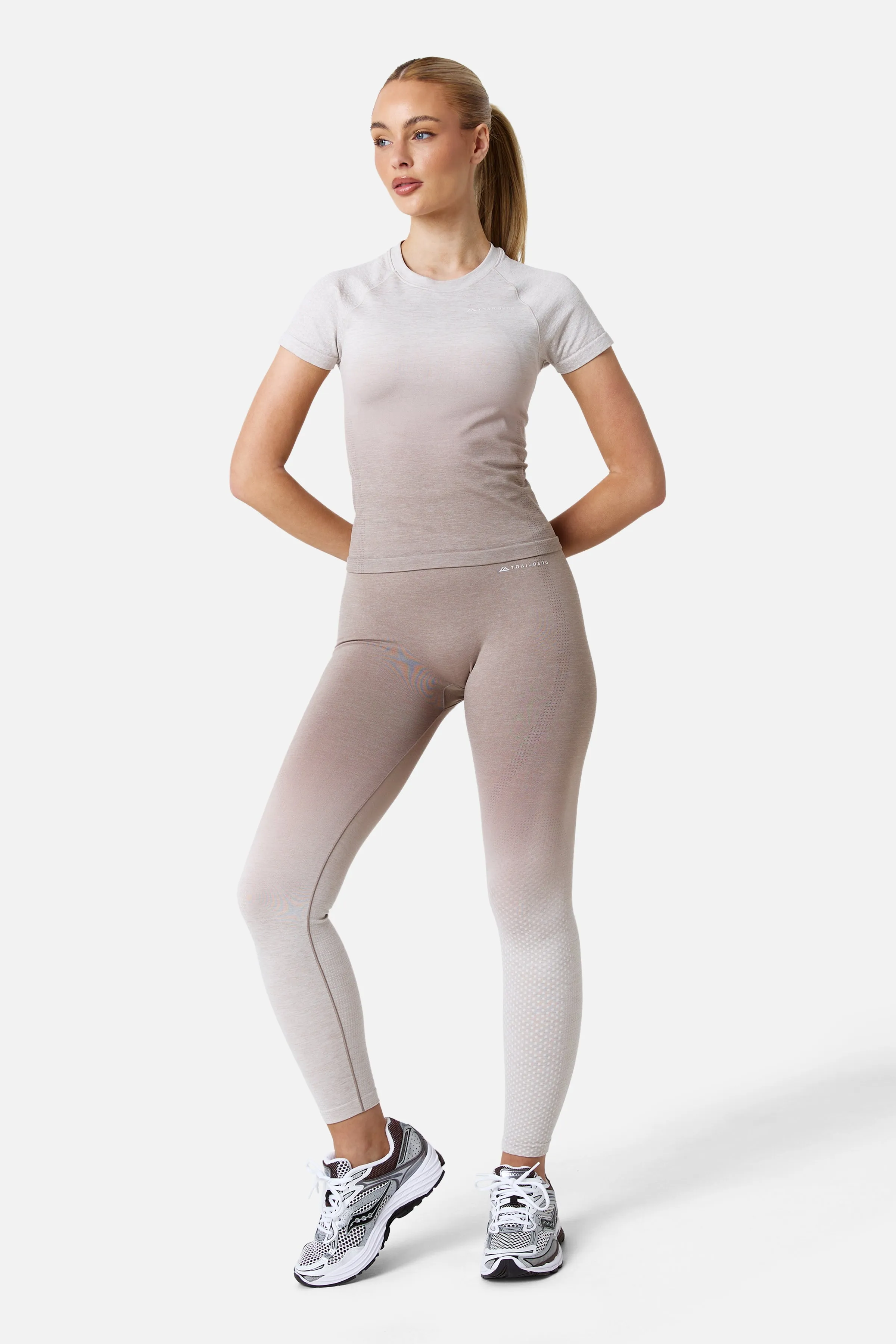 Womens Evocurve Seamless Tee - Pebble Stone / Pale Taupe / Frosted Ridge sold by Trailberg product image thumbnail 4