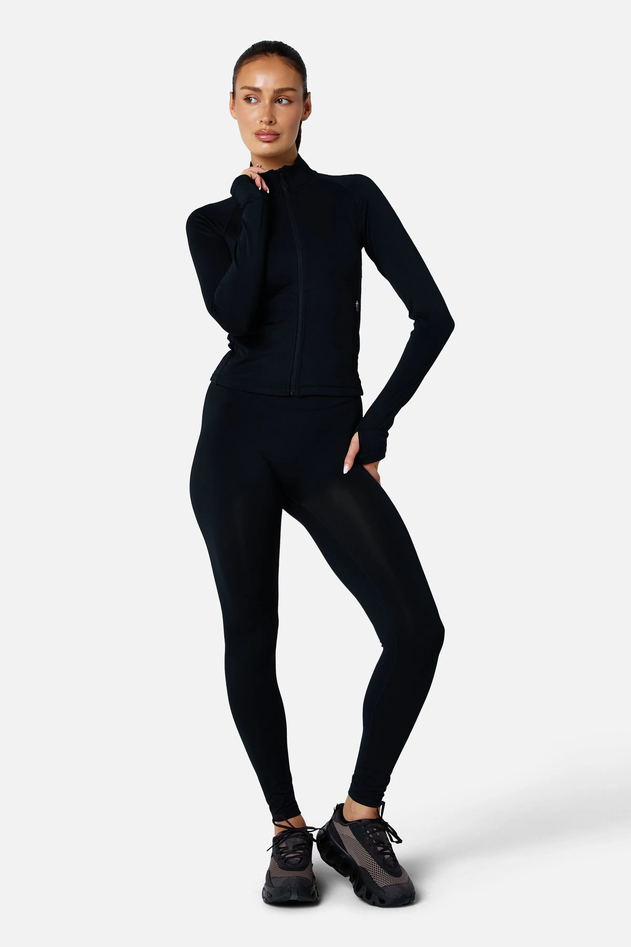 Womens Sculpt Core Track Jacket - Black sold by Trailberg product image thumbnail 4
