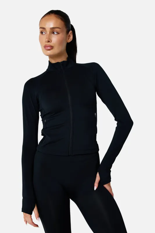 Womens Sculpt Core Track Jacket - Black made by Trailberg