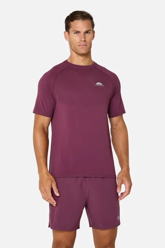 Driftline Seamless Tee - Deep Merlot made by Trailberg
