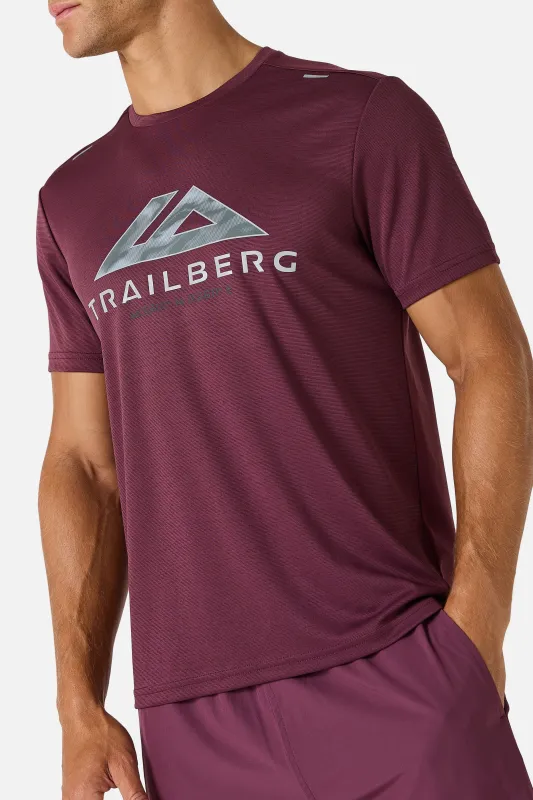 Blur Large Logo Tee - Deep Merlot made by Trailberg