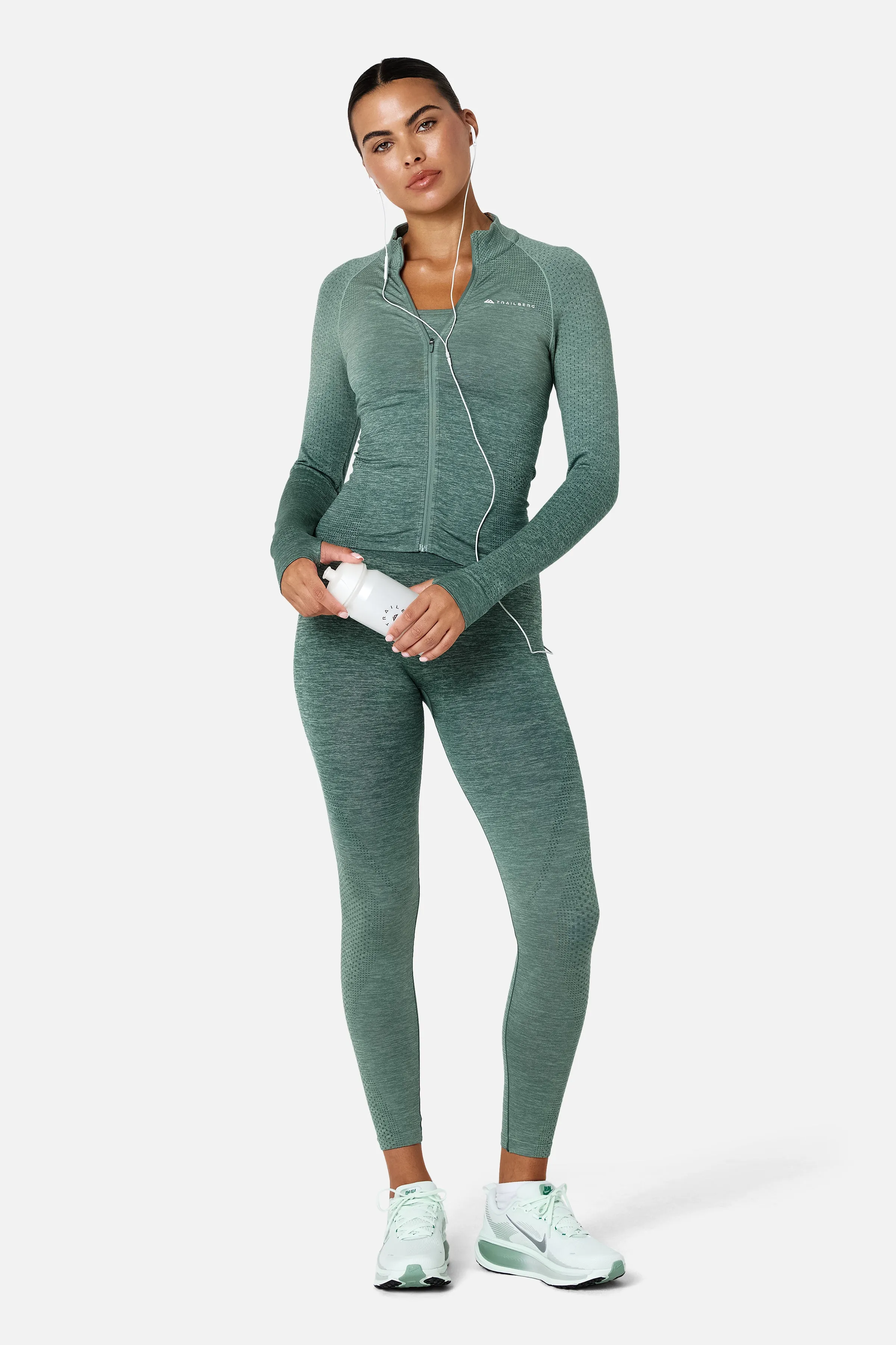 Womens Evocurve Seamless Track Jacket - Aloe Frost sold by Trailberg product image thumbnail 3