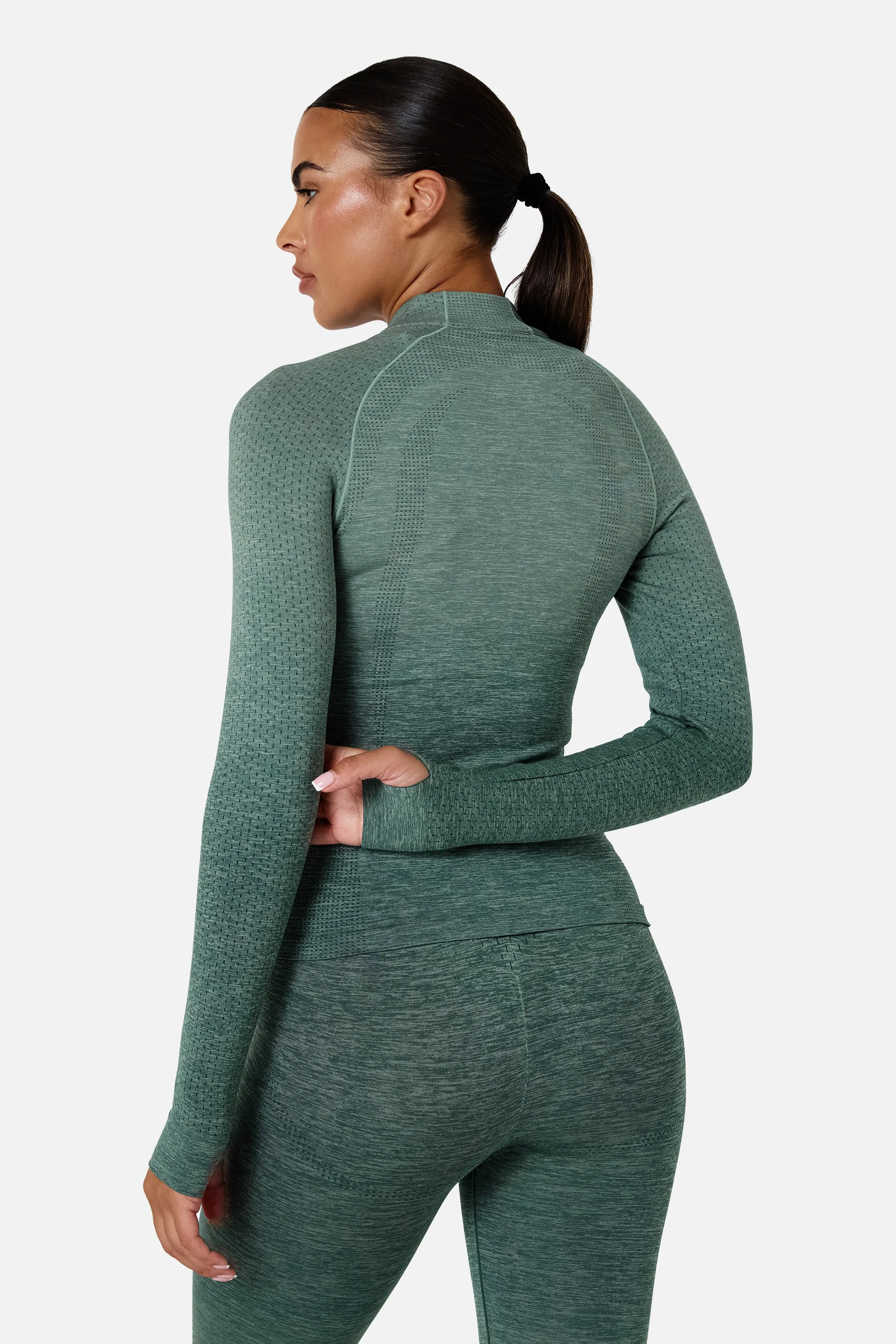 Womens Evocurve Seamless Track Jacket - Aloe Frost sold by Trailberg product image thumbnail 2