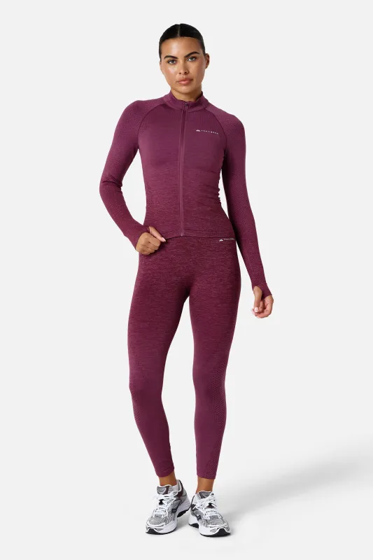 Womens Evocurve Seamless Jacket Set - Mineral Blush made by Trailberg