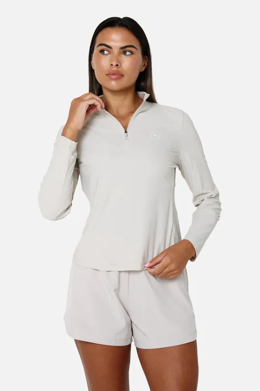 Womens Tide 1/4 Zip - Mercury Mist made by Trailberg