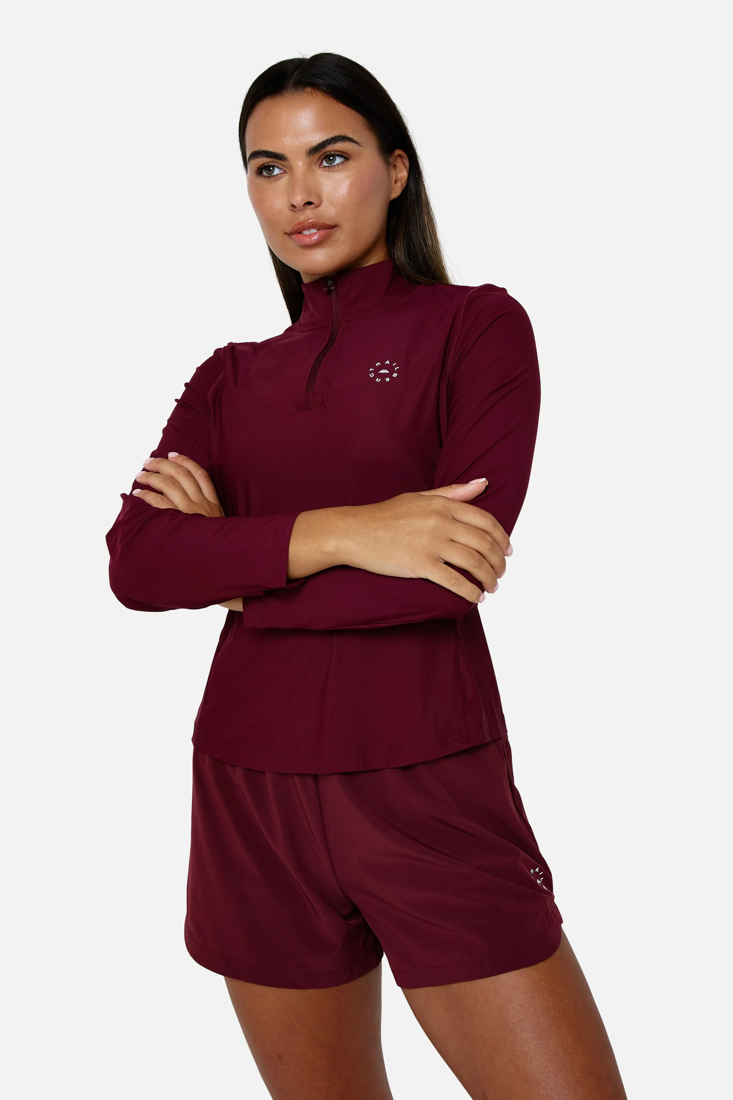 Womens Tide 1/4 Zip - Deep Claret sold by Trailberg product image thumbnail 3