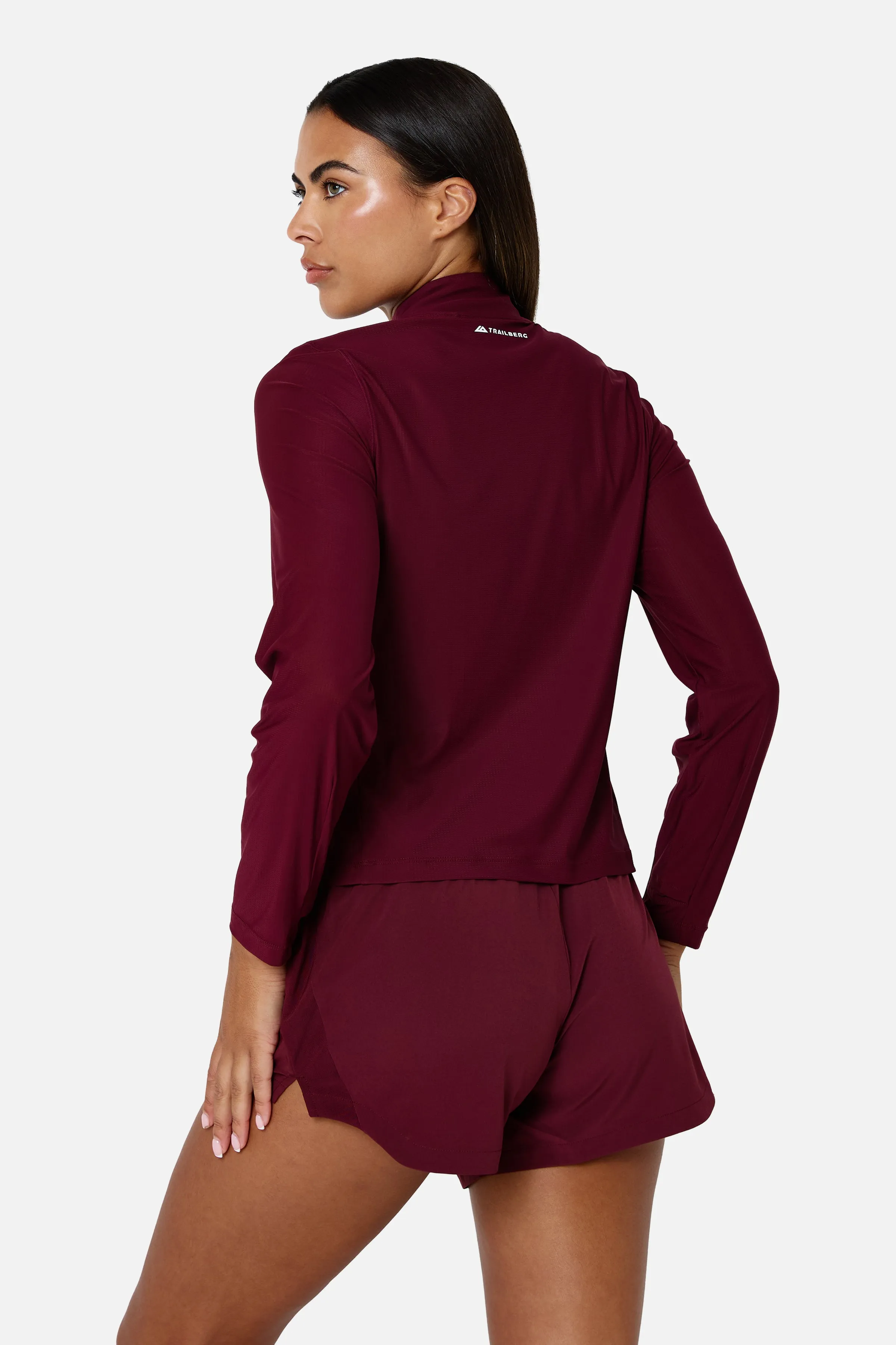 Womens Tide 1/4 Zip - Deep Claret sold by Trailberg product image thumbnail 2
