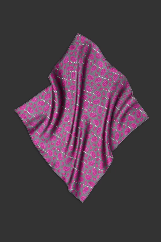 Henderson Pocket Square fuchsia sold by Urbane & Gallant